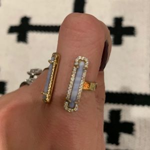 BaubleBar Jewelry - Baublebar Molly purple double bar ring gold BaubleBar Jewelry - Baublebar Molly purple double bar ring gold